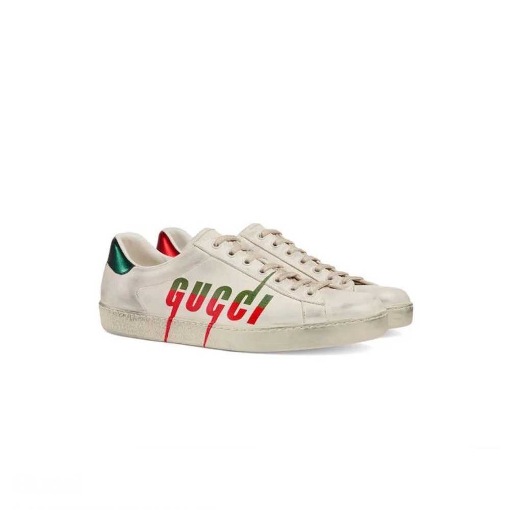 Gucci Ace distressed sneakers